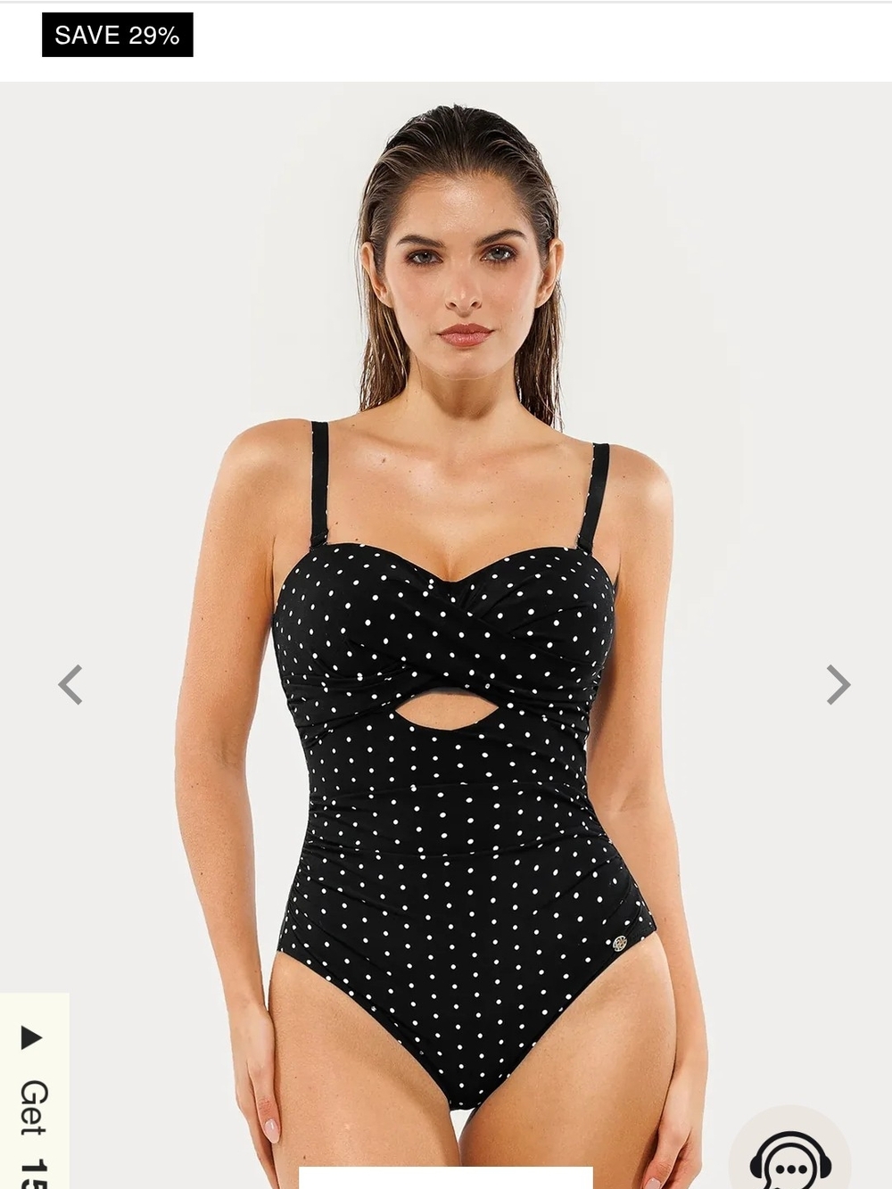 Women’s Black Polka Dot One-Piece Swimsuit